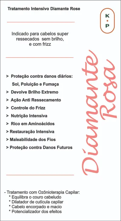 Arte original do tratamento Diamante Rosa